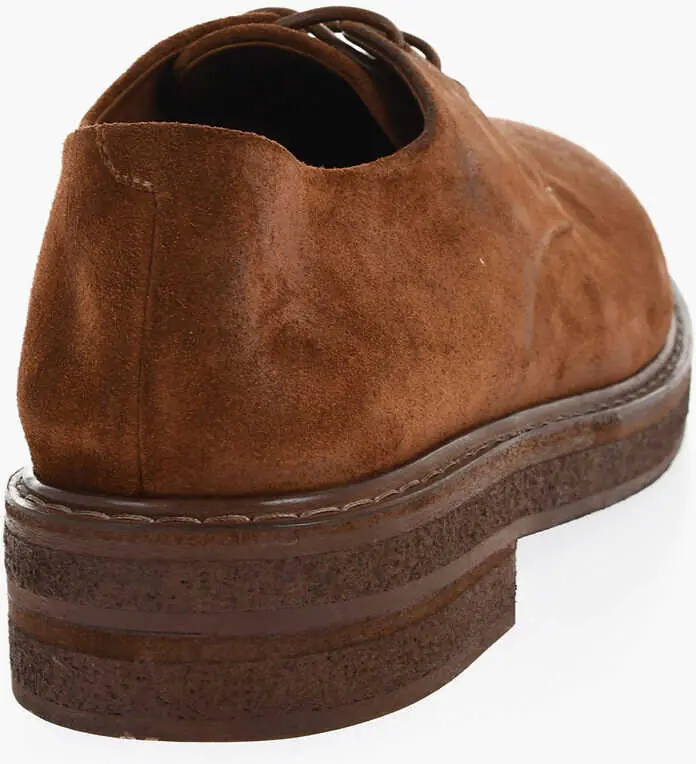 Pantofi Oxford MARSLL Suede Parrucca Derby Shoes Brown Femei (BM 18968845) 2