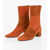 CAREL PARIS Suede Estime Go Booties With Patchwork Design 5Cm Orange