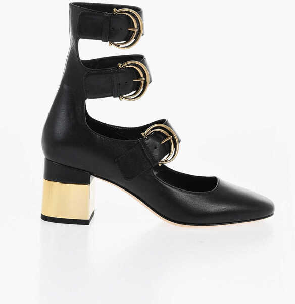 Pantofi stiletto Chloe Leather Mary Jane Pumps 6Cm Black Femei (BM 18968866) 3