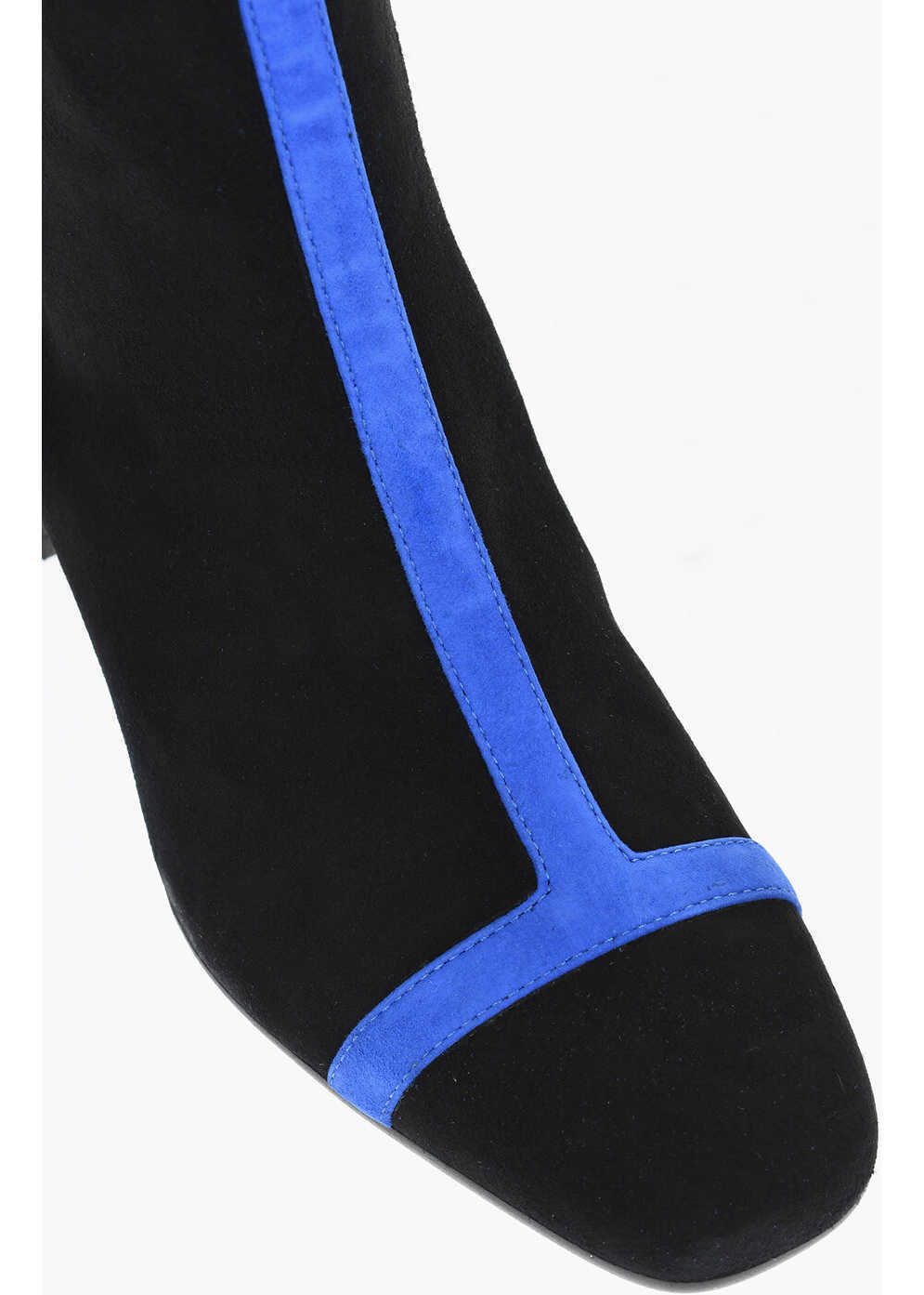 Botine CAREL PARIS Suede Audrey Booties With Contrasting Detail 5Cm Black Femei (BM 18968872) 4