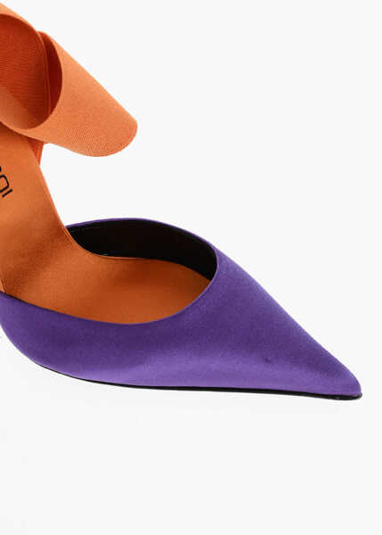 Saboti BRUNO FRISONI Satin Nroll Mules With Ankle Elastic Band 10Cm Multicolor Femei (BM 18968890) 4