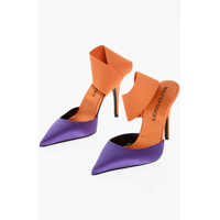 Saboti Satin N'roll Mules With Ankle Elastic Band 10Cm Femei