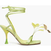 Sandale cu toc Dama pagina 2 - Sandale cu toc 3JUIN Satin Kimi Sandals With Decorative Feathers 10Cm Green Femei (BM 18968929) - B-mall.ro