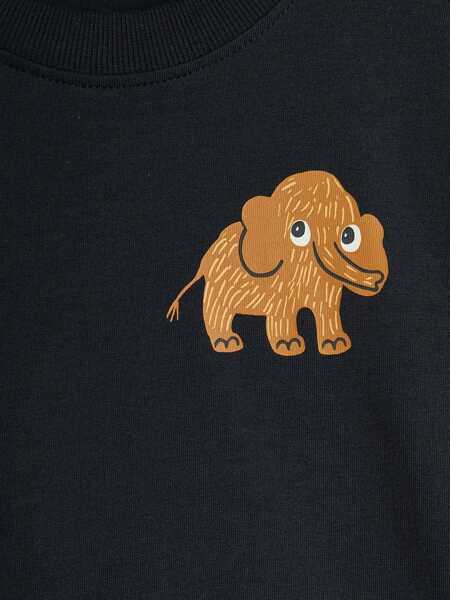 Tricouri MINI RODINI Mini Elephant T-Shirt BLACK Fete (BM 18969088) 3