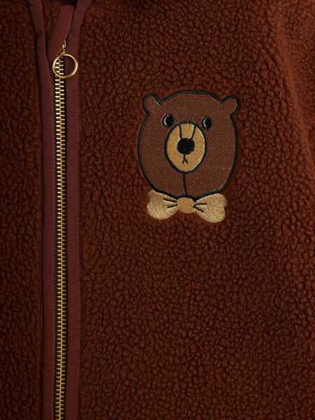 Jachete MINI RODINI Sweat Jacket BROWN Fete (BM 18969136) 3