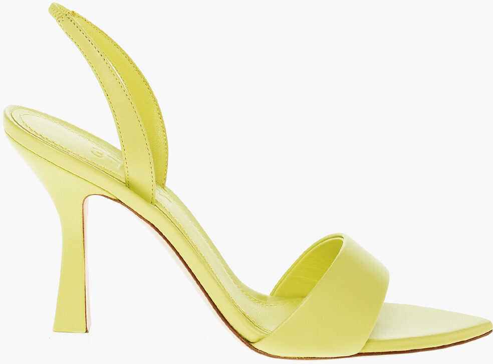 Sandale cu toc 3JUIN Leather Lily Slingback Sandals With Spool Heel 10Cm Green Femei (BM 18969208) 3