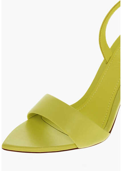 Sandale cu toc 3JUIN Leather Lily Slingback Sandals With Spool Heel 10Cm Green Femei (BM 18969208) 4