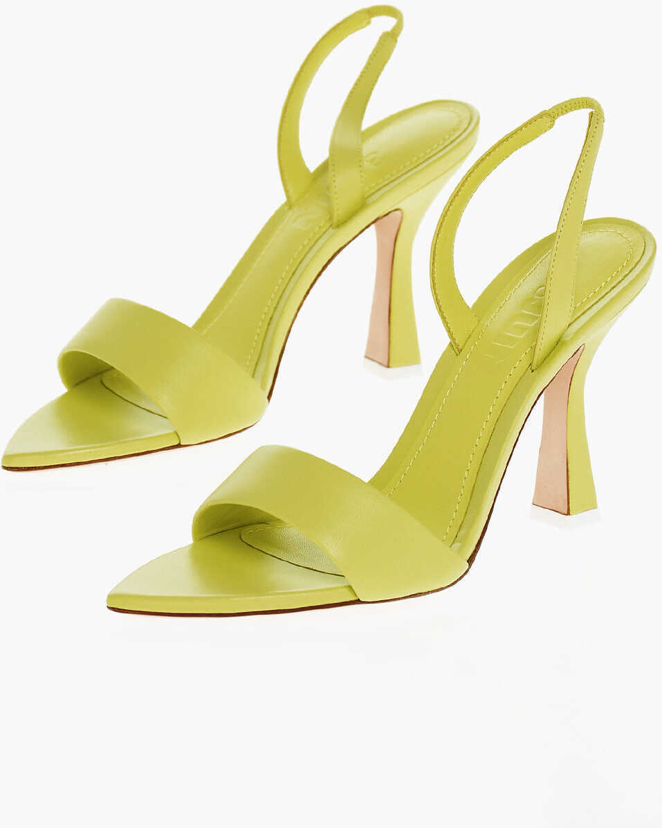 Sandale cu toc 3JUIN Leather Lily Slingback Sandals With Spool Heel 10Cm Green Femei (BM 18969208) 1