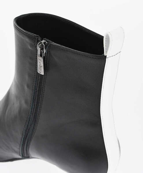 Botine CAREL PARIS Two-Tone Estime Bis Booties With Patent Details 6Cm Black & White Femei (BM 18969214) 4