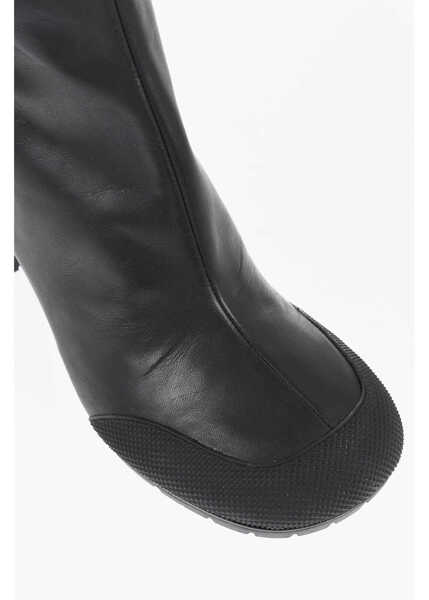 Cizme casual RANDOM IDENTITIES Leather Handle Booties With Vibram Sole 8Cm Black Barbati (BM 18969220) 4