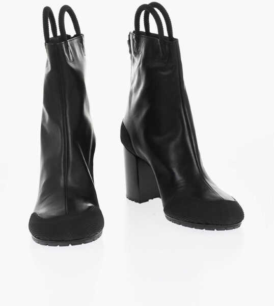 Cizme casual RANDOM IDENTITIES Leather Handle Booties With Vibram Sole 8Cm Black Barbati (BM 18969220) 1