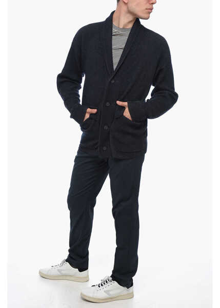 Cardigane Ermenegildo Zegna Use The Existing Wool Blend Cardigan With Shawl Lapel Blue Barbati (BM 18969223) 4