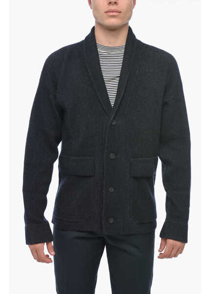 Cardigane Ermenegildo Zegna Use The Existing Wool Blend Cardigan With Shawl Lapel Blue Barbati (BM 18969223) 1