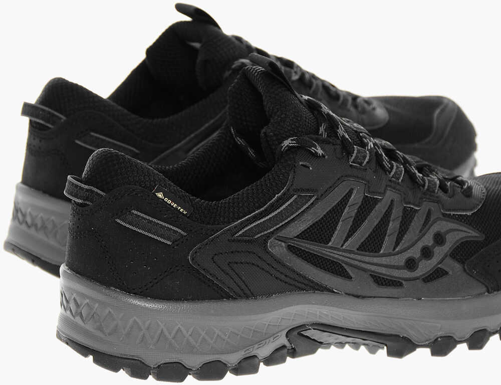 Sneakers Saucony Fabric Grid Peak Low-Top Sneakers With Ton On Ton Details Black Barbati (BM 18969229) 2