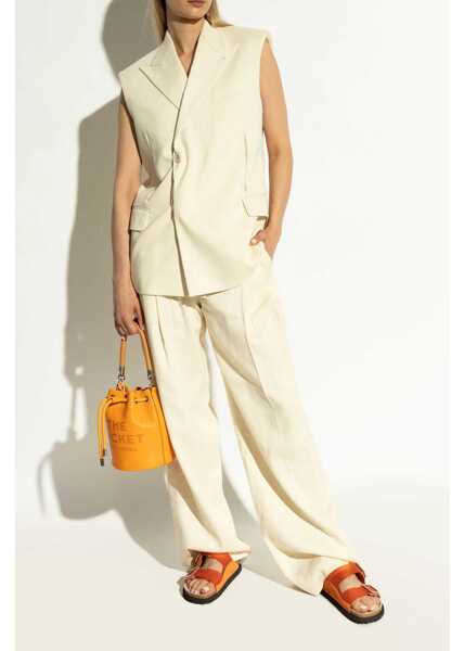 Sandale fara toc Birkenstock Suede And Pvc Arizona Sandals With Double Buckle Orange Femei (BM 18969235) 3