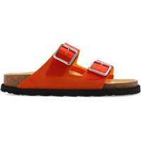 Sandale fara toc Suede And Pvc Arizona Sandals With Double Buckle Femei