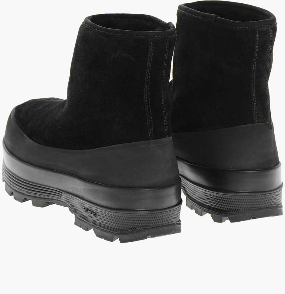 Ghete Diemme Solid Color Suede Booties With Sole 6Cm Black Barbati (BM 18969238) 2