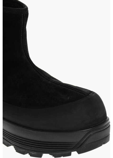 Ghete Diemme Solid Color Suede Booties With Sole 6Cm Black Barbati (BM 18969238) 4