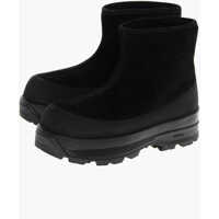 Ghete Solid Color Suede Booties With Sole 6Cm Barbati