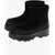 Diemme Solid Color Suede Booties With Sole 6Cm Black