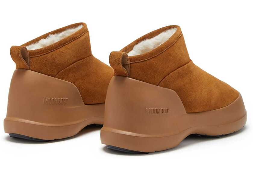 Botine Moon Boot Suede Luna Booties With Eco-Shearling Lining Brown Femei (BM 18969241) 3