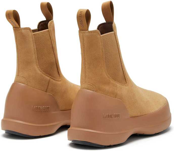 Botine Moon Boot Suede Luna Chelsea Booties Beige Femei (BM 18969244) 3