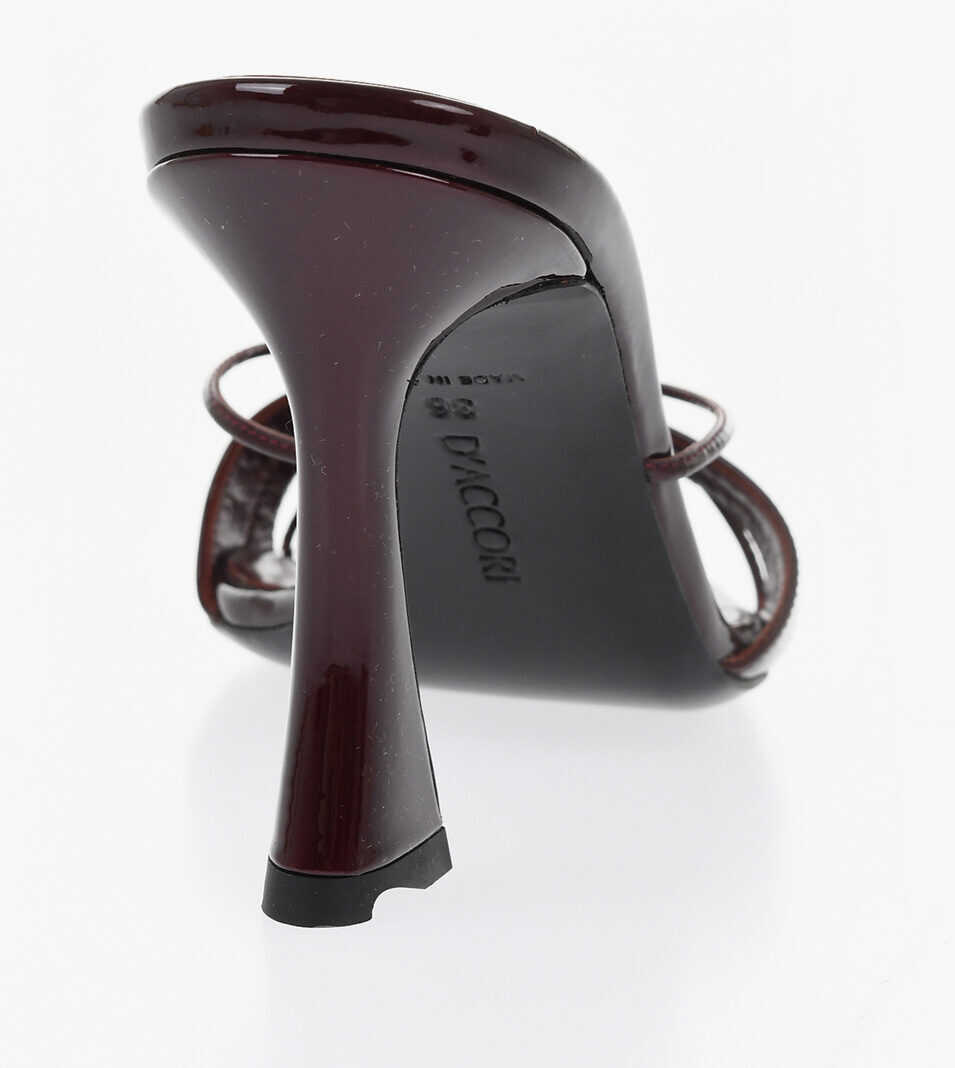 Saboti DACCORI Patent Leather Lust Mules With Spool Heel 9Cm Burgundy Femei (BM 18969259) 2