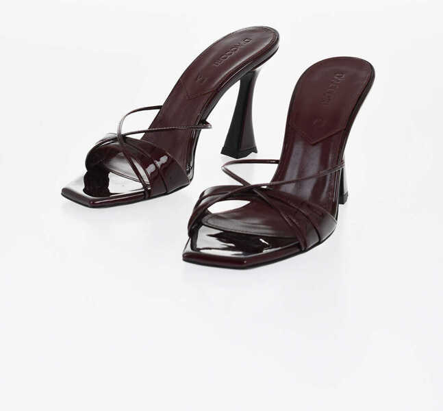 Saboti DACCORI Patent Leather Lust Mules With Spool Heel 9Cm Burgundy Femei (BM 18969259) 1