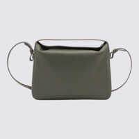 Genti de mana Aesther Ekme Grey Leather Top Handle Bag Femei