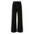 Pinko 'Wanda' Black Jeans With Logo Plaque On The Loop And Turn-Up Hem In Denim Woman Black