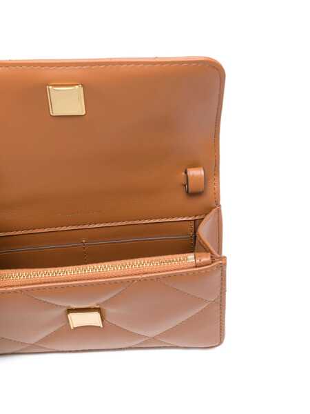 Portofele Tory Burch Tory Burch Kira Leather Wallet On Chain Brown Femei (BM 18969549) 5