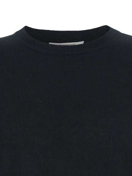 Pulovere Kangra Black Crewneck Sweater With Ribbed Trims In Wool Man Black Barbati (BM 18969813) 3