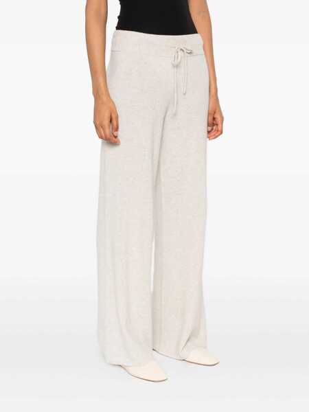 Pantaloni casual Lisa Yang Sofi White Pants With Elastic Drawstring Waist In Cashmere Woman WHITE Femei (BM 18969831) 3