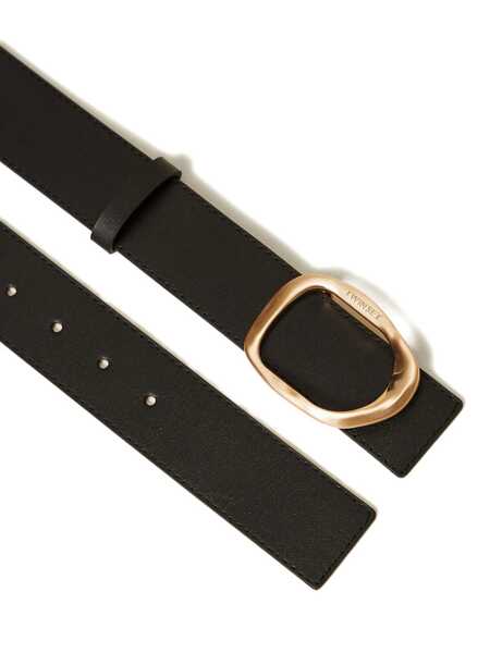 Curele TWINSET Black Belt With Buckle Closure In Grained Leather Woman Black Femei (BM 18970269) 2