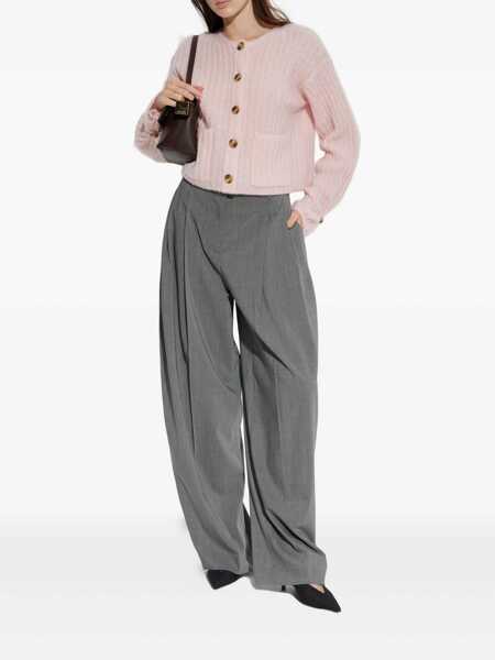 Cardigane BY MALENE BIRGER By Malene Birger Cropped Rib Wool Blend Cardigan CHALK PINK Femei (BM 18970338) 2