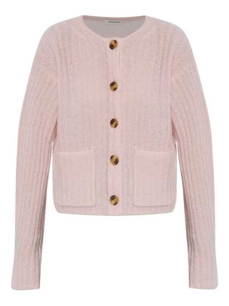 Cardigane BY MALENE BIRGER By Malene Birger Cropped Rib Wool Blend Cardigan CHALK PINK Femei (BM 18970338) 1
