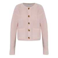 Cardigane By Malene Birger Cropped Rib Wool Blend Cardigan Femei