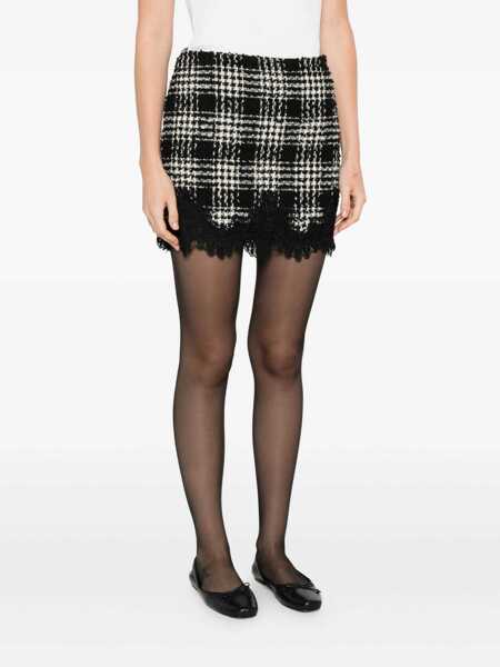 Fuste TWINSET Twinset Checked Mini Skirt With Lace Finish Multicolor Femei (BM 18970356) 3