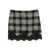 TWINSET Twinset Checked Mini Skirt With Lace Finish Multicolor