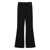 TWINSET Black Flared Pants With Logo Plaque On The Rear In Viscose Blend Woman Black