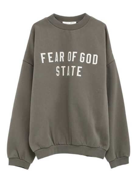 Pulovere Fear Of God Essential Fear Of God Essential 90S Fleece Crewneck Moss Green Barbati (BM 18970440) 1