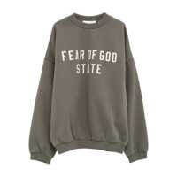Pulovere Fear Of God Essential 90'S Fleece Crewneck Moss Barbati