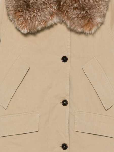 Geci de iarna Prada Prada Down Jacket Clothing Beige Femei (BM 18970719) 3