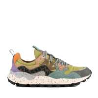 Sneakers Flower Mountain Yamano 3 Acid Green And Gray Suede And Nylon Sneakers Femei