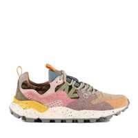Sneakers Flower Mountain Yamano 3 Pink And Yellow Suede And Nylon Sneakers Femei