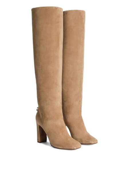 Bocanci Dolce & Gabbana Jackie Suede Boots Beige Femei (BM 18970851) 2