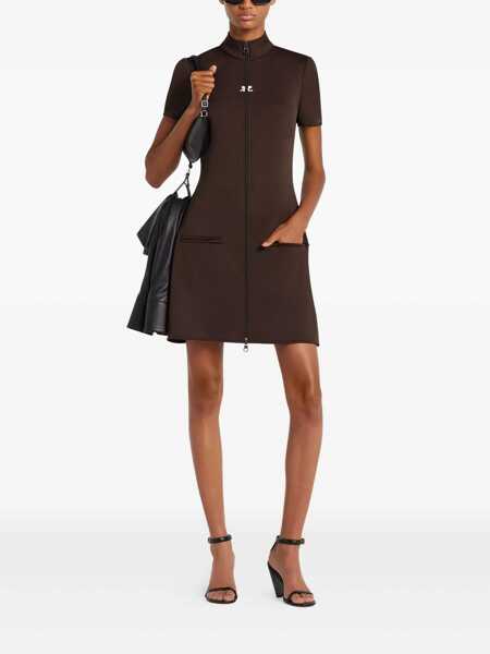 Rochii COURRGES Courrges Interlock Tracksuit Mini Dress BROWN Femei (BM 18970854) 2