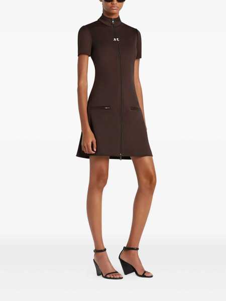 Rochii COURRGES Courrges Interlock Tracksuit Mini Dress BROWN Femei (BM 18970854) 3