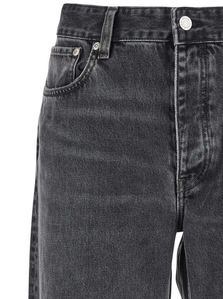 Blugi Won Hundred Black Jeans With Belt Loops In Denim Man Black Barbati (BM 18970887) 3
