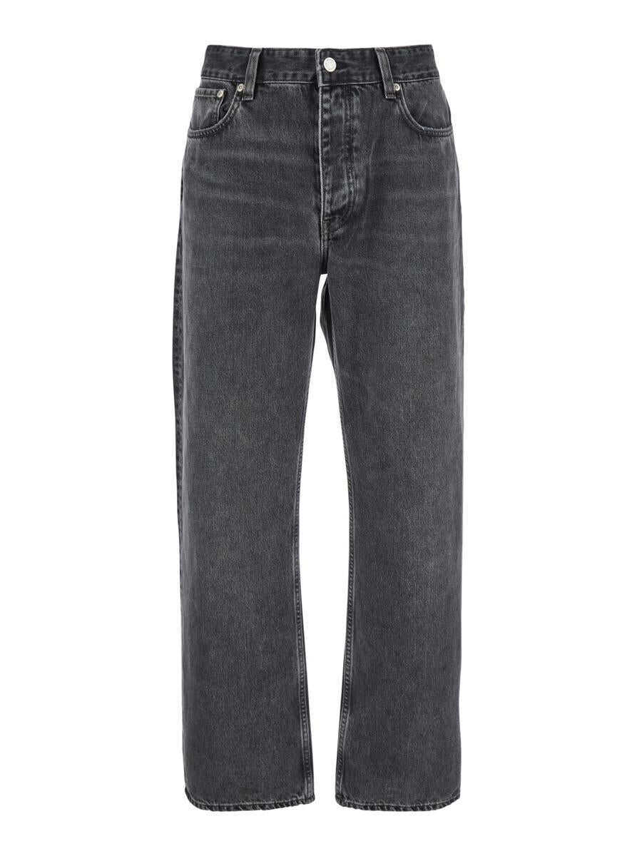 Blugi Won Hundred Black Jeans With Belt Loops In Denim Man Black Barbati (BM 18970887) 1